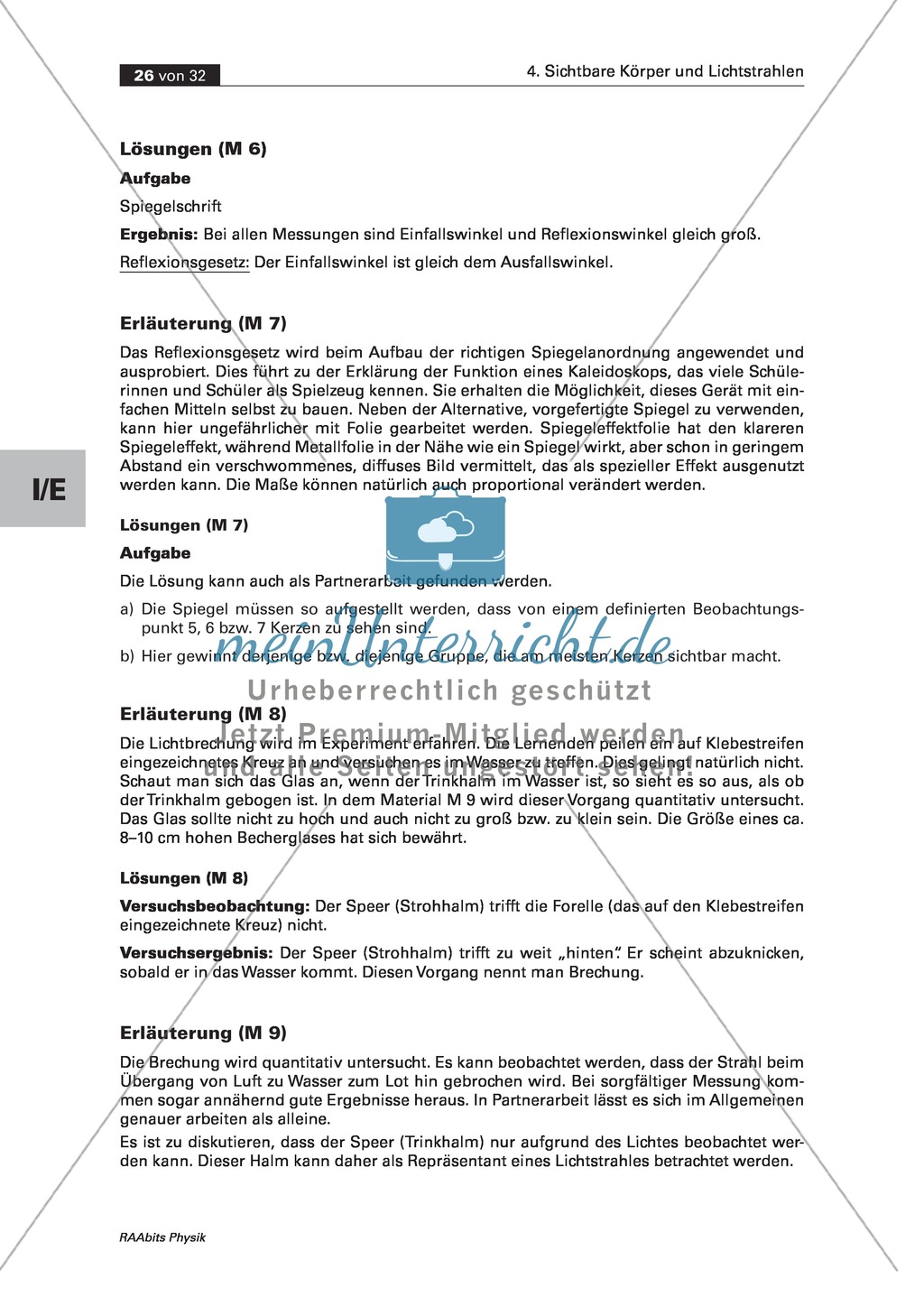 Sichtbare Körper + Lichtstrahlen: Experimente zum Phänomen der Lichtbrechung Preview 4