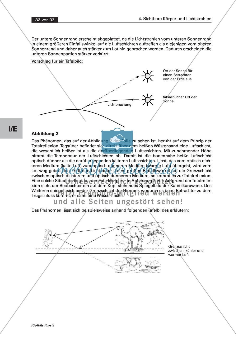 Sichtbare Körper + Lichtstrahlen: Experimente zum Phänomen der Lichtbrechung Preview 7