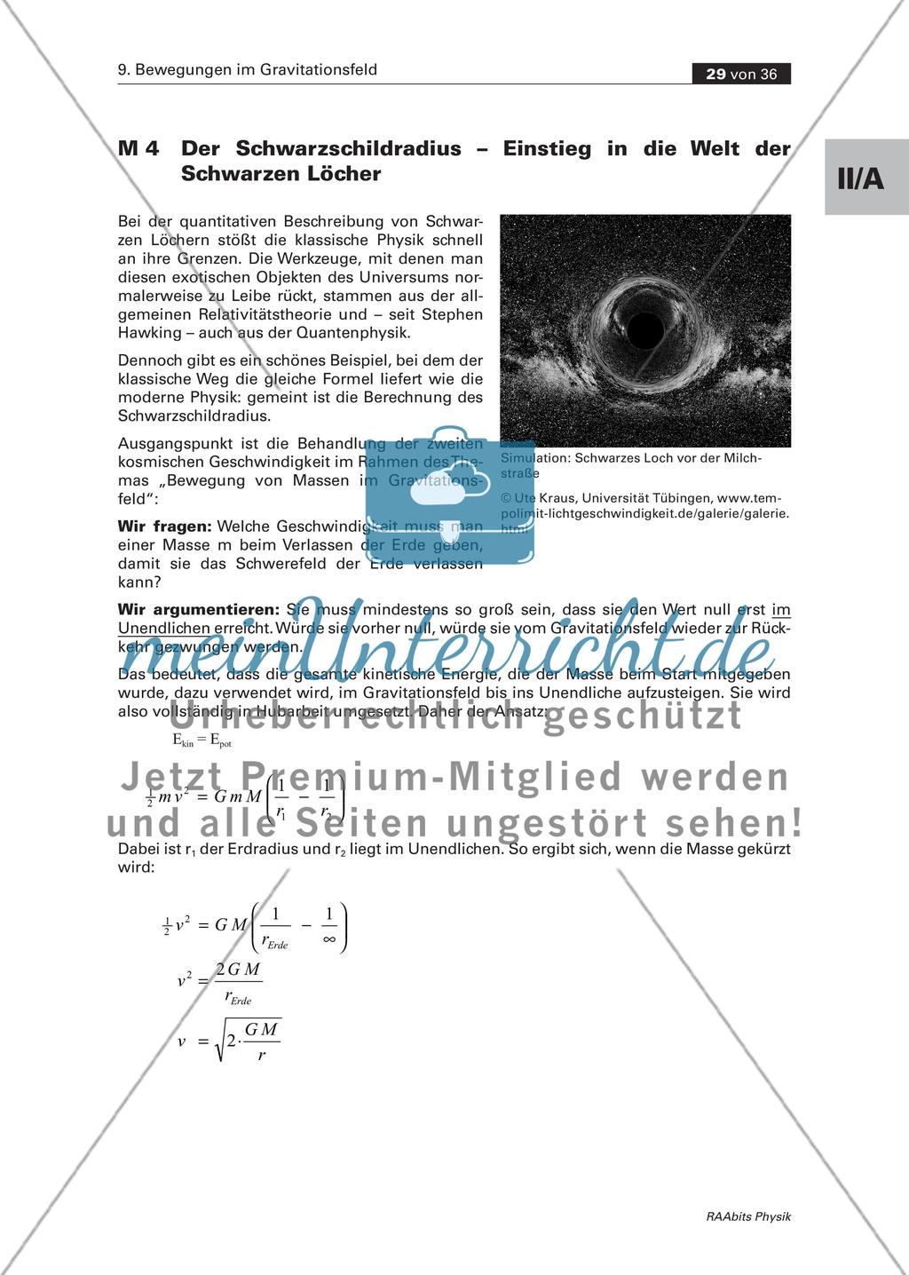 Der Schwarzschildradius – Einstieg in die Welt der Schwarzen Löcher Preview 1