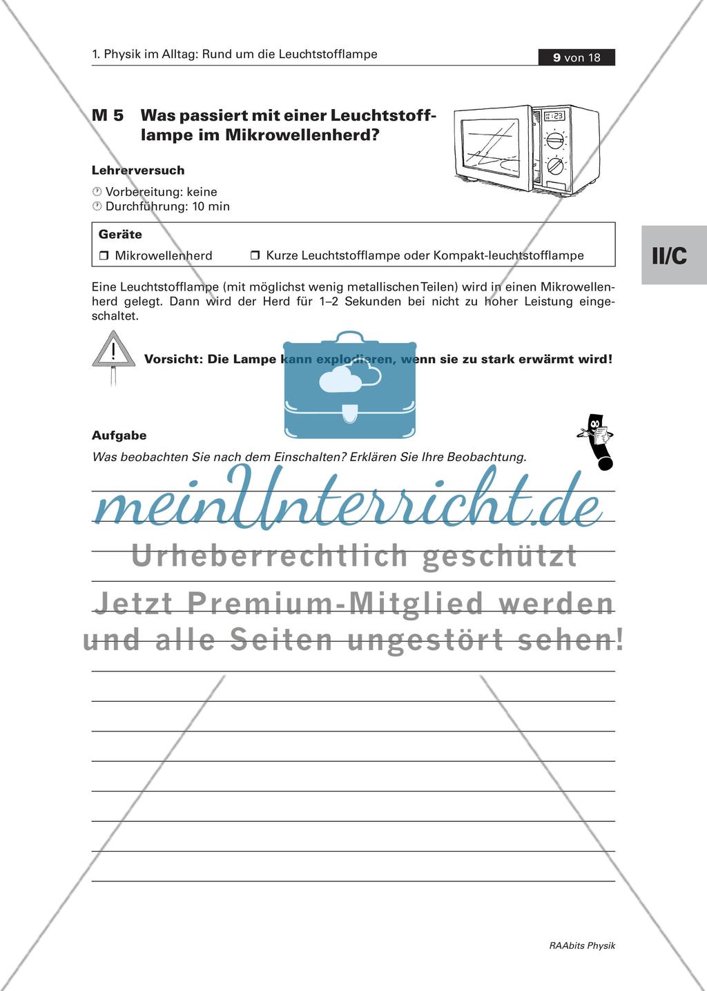 Was passiert mit einer Leuchtstofflampe im Mikrowellen- herd? Preview 1