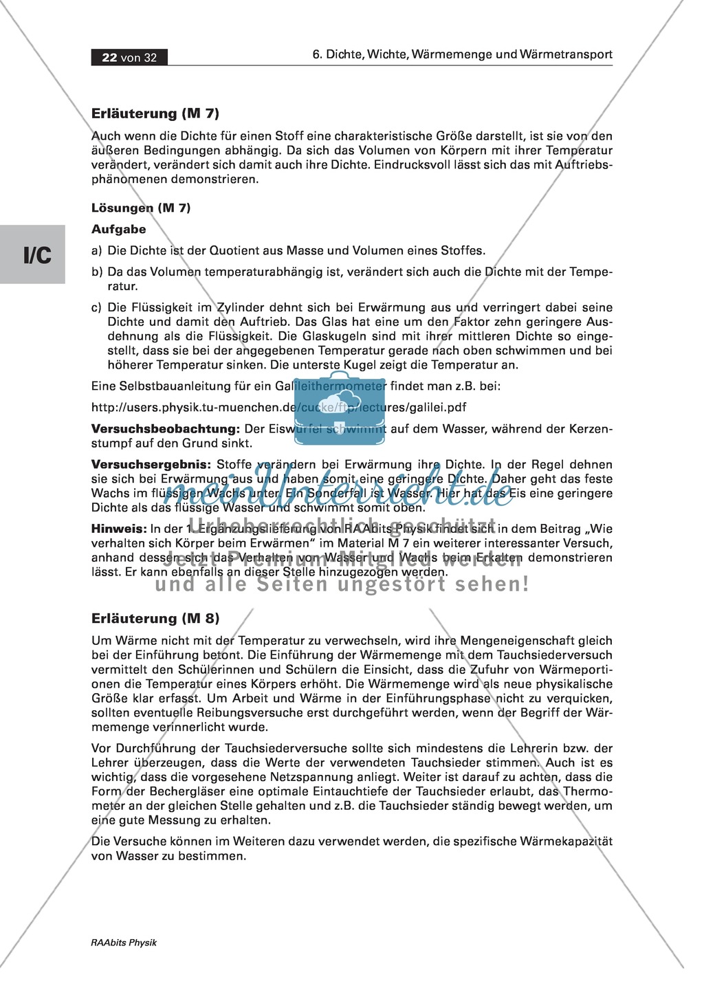 Einführung in die Wärmelehre: Informationstext + Schülerexperiment Preview 2