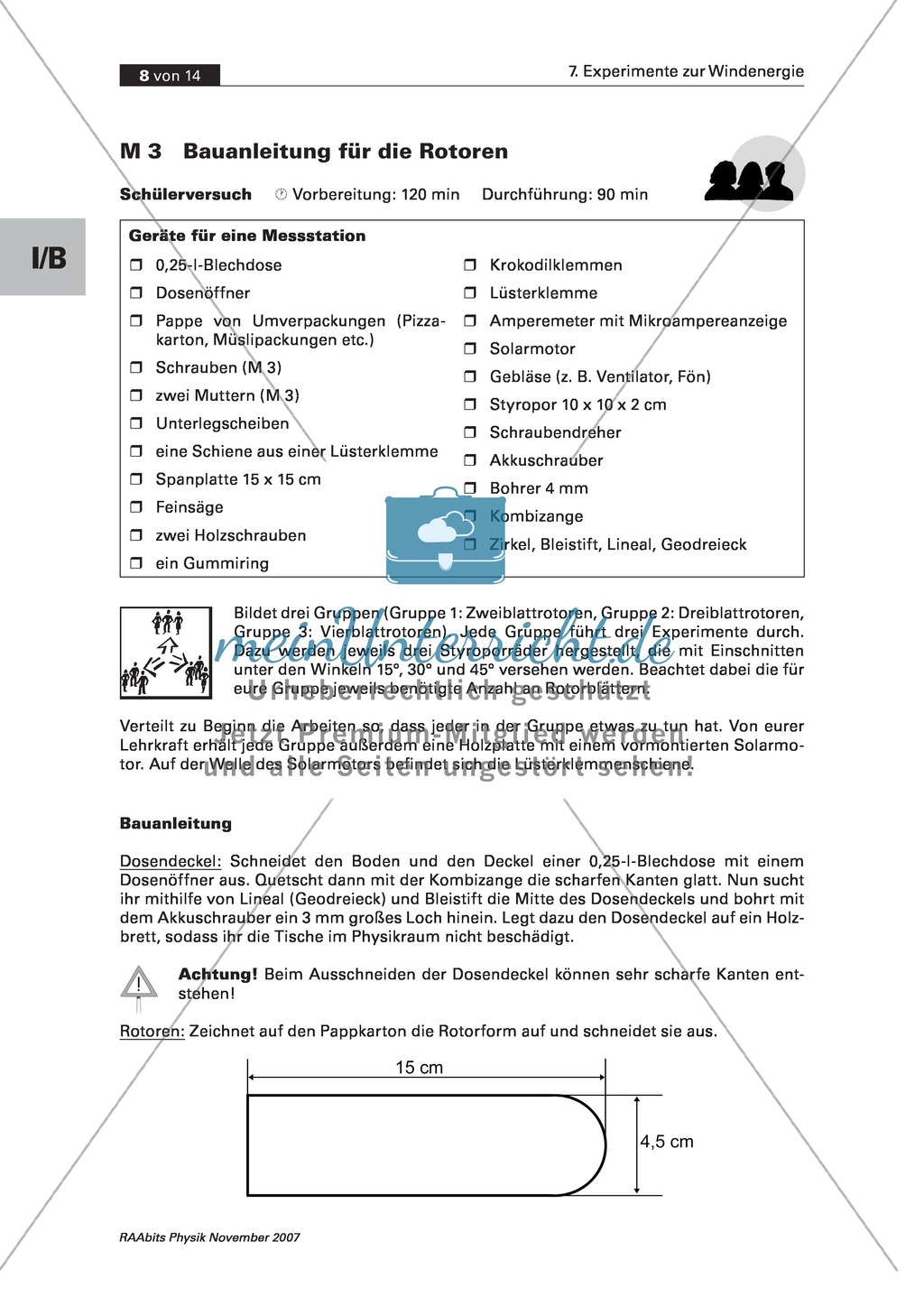Erzeugung von Windenergie: Abhängigkeit von Rotorform + Windmenge Preview 2