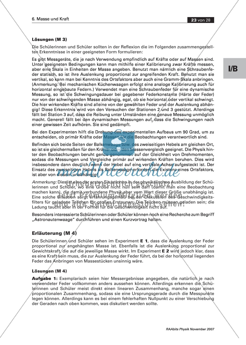 Masse und Kraft: Messungen - Arbeit an Stationen Preview 11