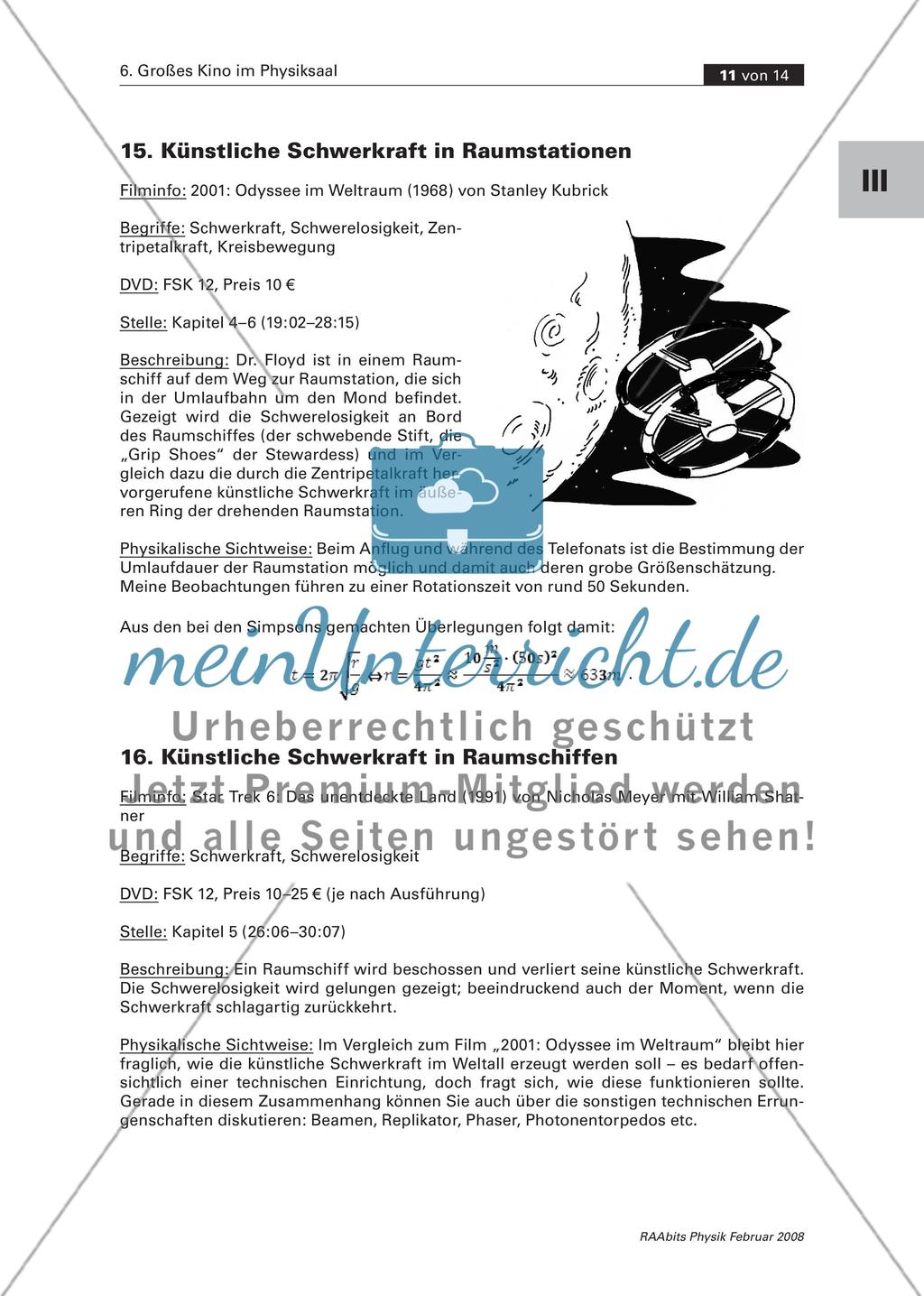 Künstliche Schwerkraft in Raumstationen / Künstliche Schwerkraft in Raumschiffen Preview 1