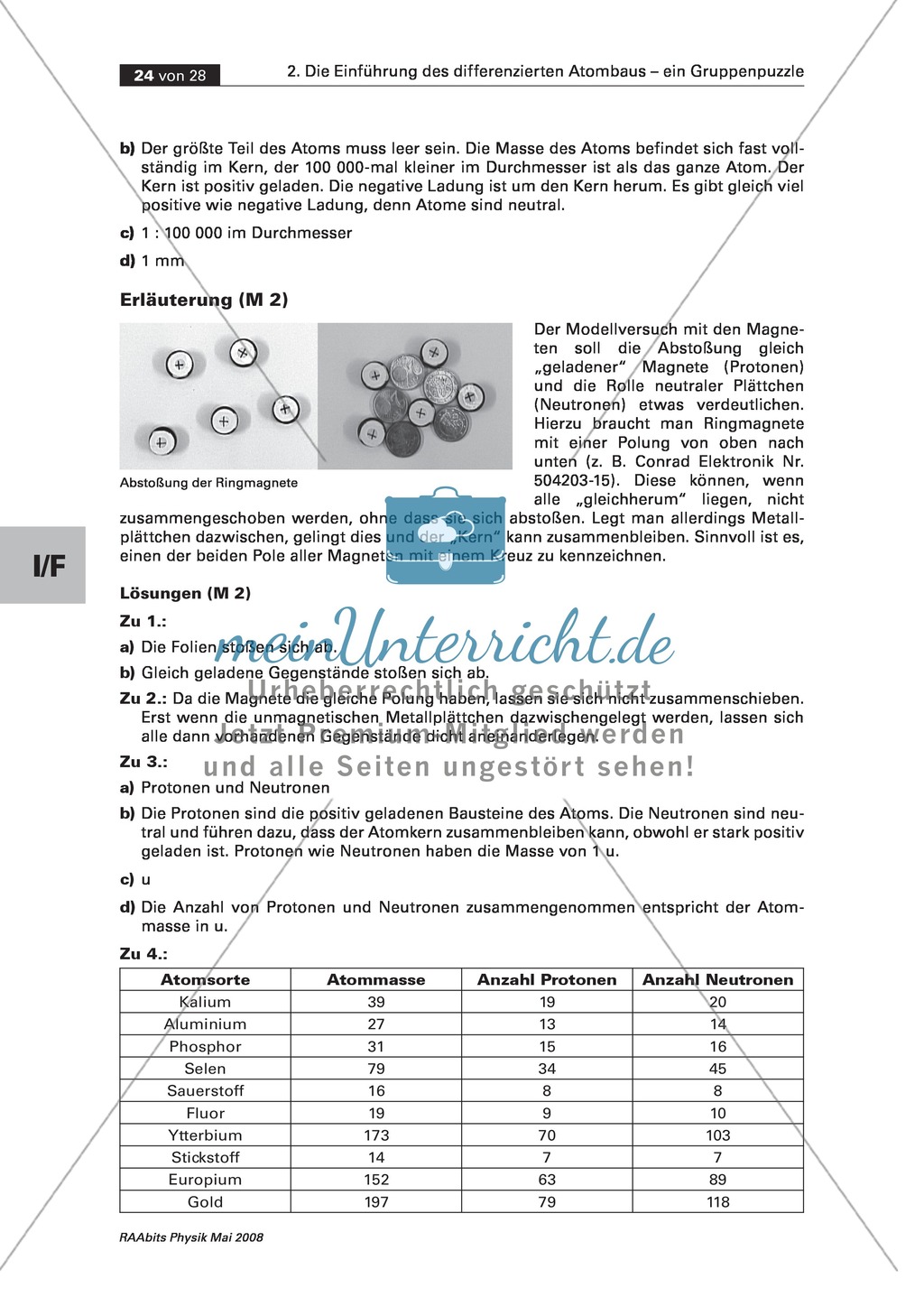 Einführung des differenzierten Atombaus: Der Kern-Hülle-Aufbau des Atoms Preview 7