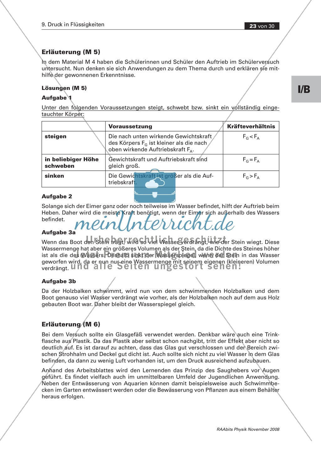 Druck in Flüssigkeiten: Anwendungsbereiche in der Hydrostatik - Saugheber + kommunizierende Röhren + hydraulische Presse Preview 6