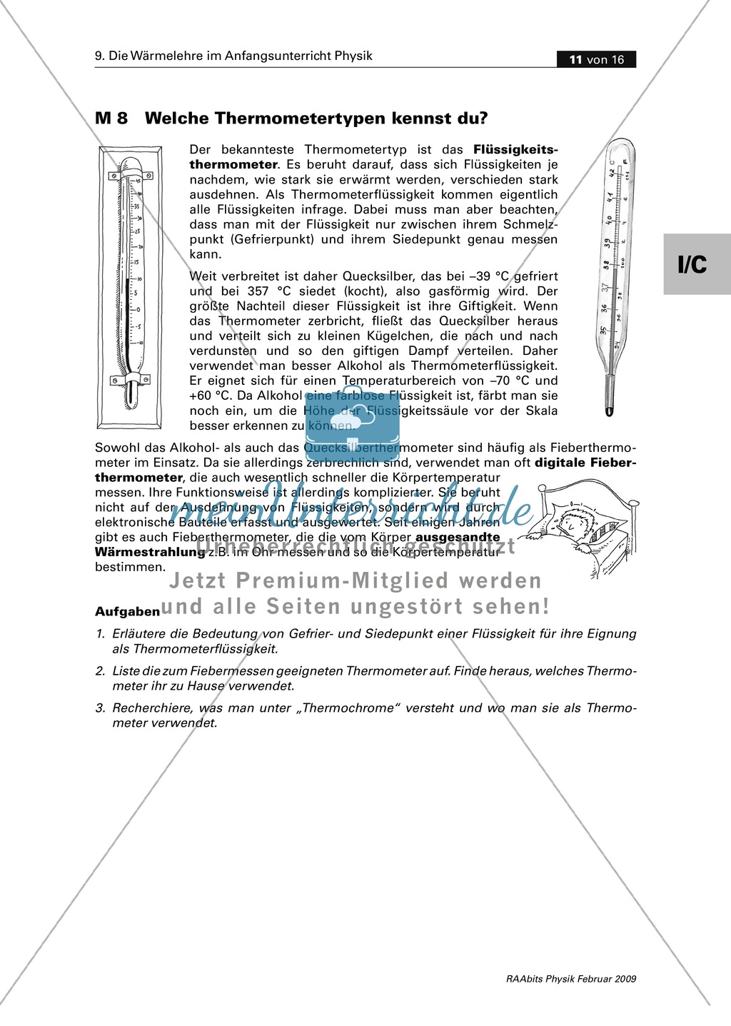 Die Wärmelehre: Thermometer - Bau + Geschichte + Skalen + Typen Preview 4