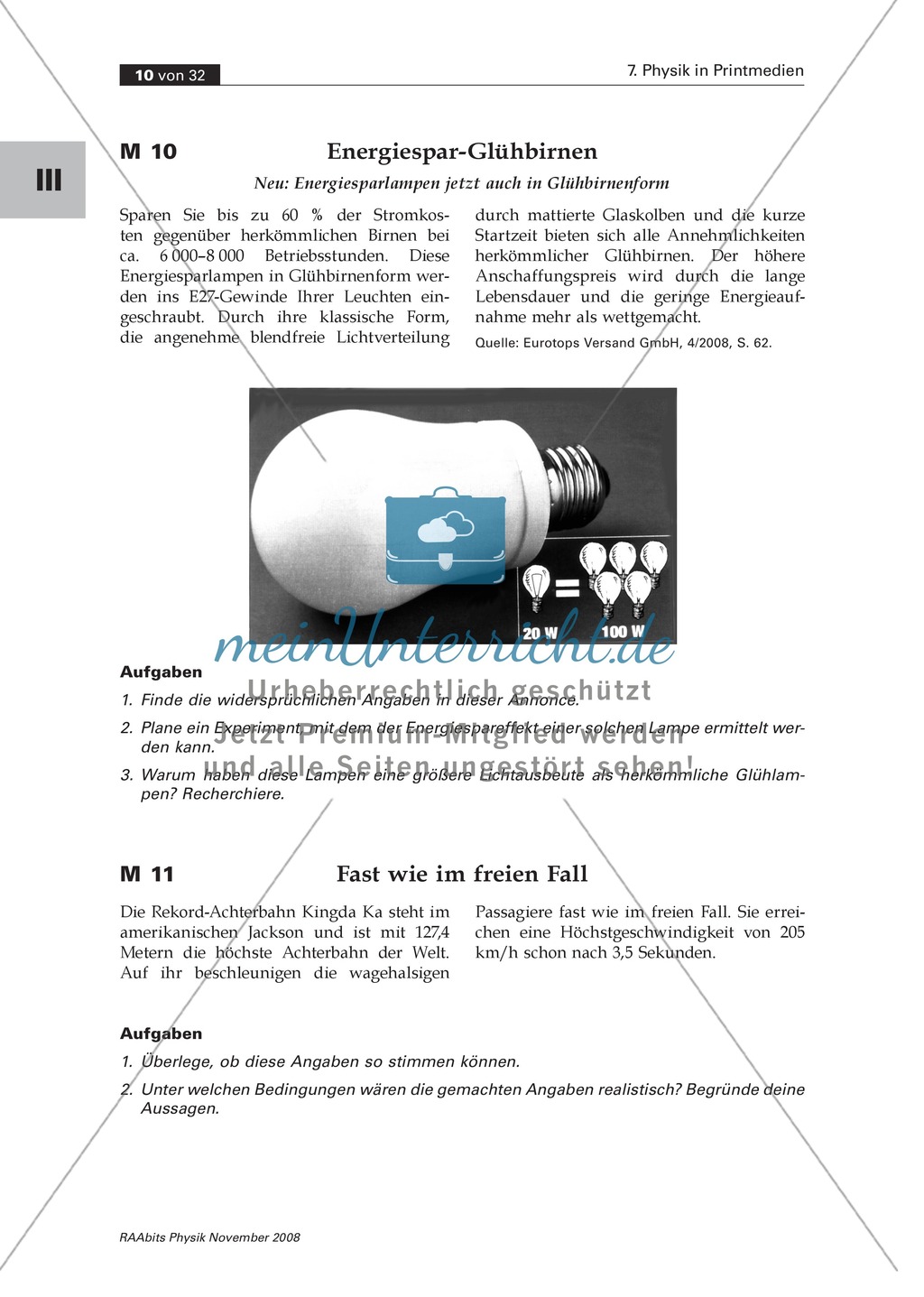 Physik im Alltag: Zeitungsausschnitt zu den Bewegungsgesetzen Preview 2