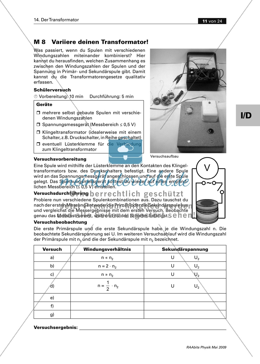 Den Transformator kennen lernen: Experimente mit selbst gebauten Spulen durchführen Preview 9