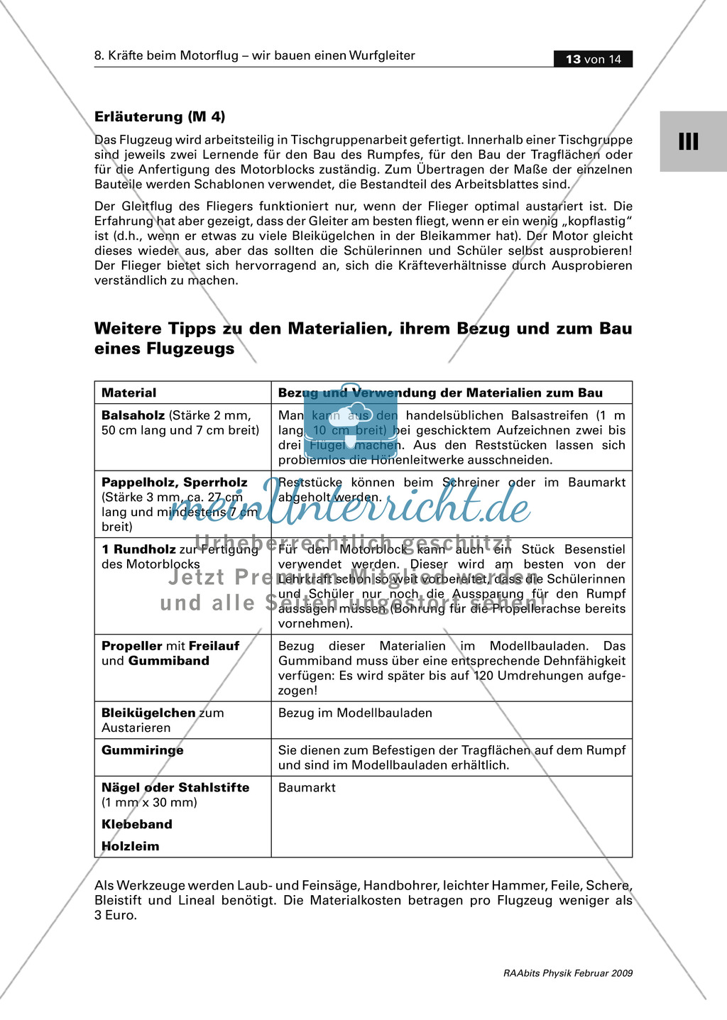 Bauanleitung für einen Gleitflieger aus Sperrholz mit Propellerantrieb. Preview 6
