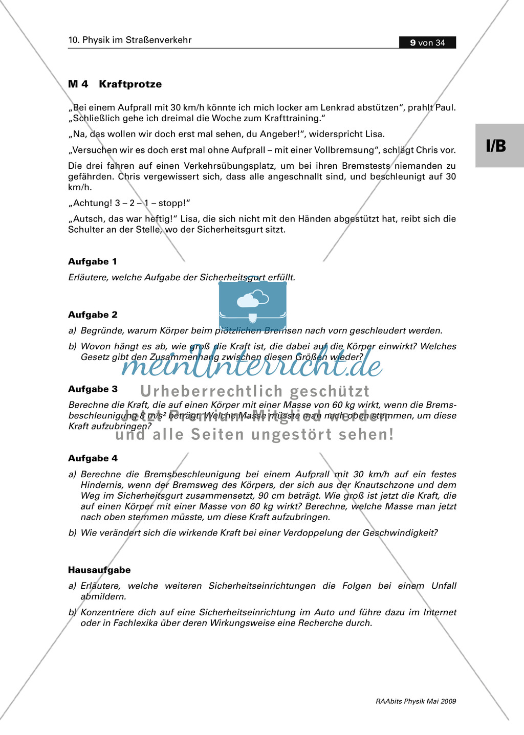 Straßenverkehr: Bremsvorgänge Preview 1