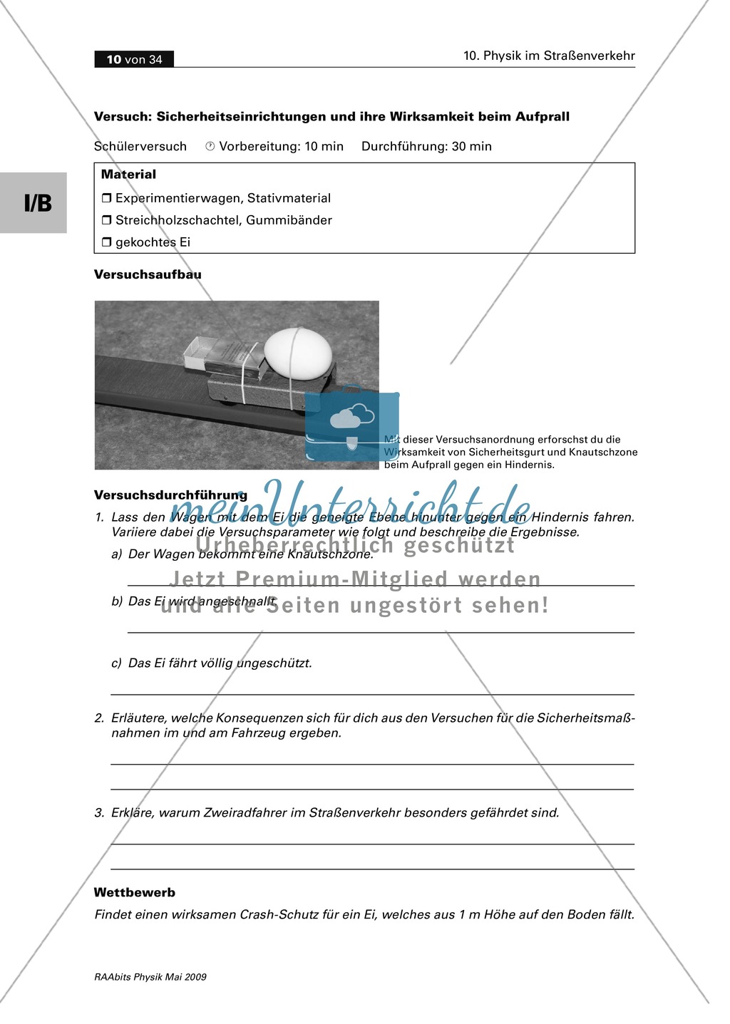 Straßenverkehr: Bremsvorgänge Preview 2