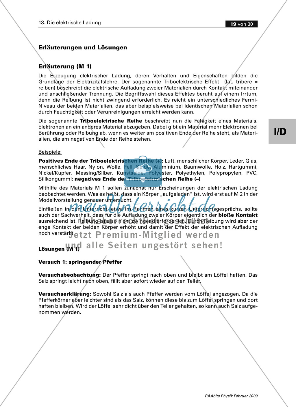 Die elektrische Ladung: Existenz + Ladungsfluss + das Phänomen der Influenz - Das Atommodell von Rutherford Preview 5