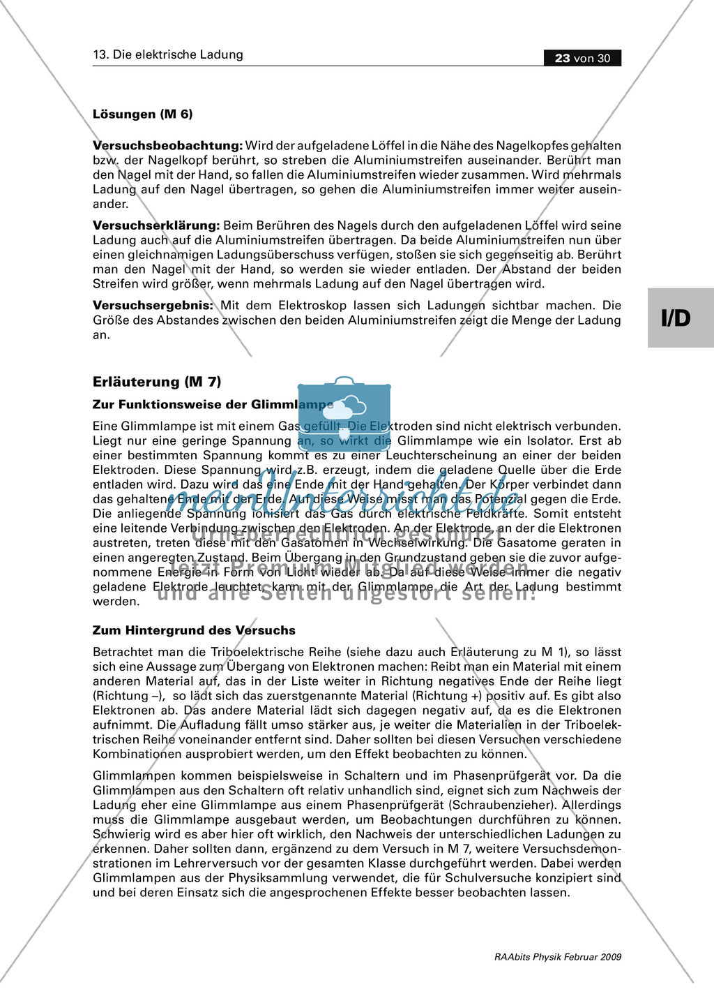 Die elektrische Ladung: Ladung sichtbar machen + Ladungsnachweis mit dem Elektroskop + Ladungsart Preview 5