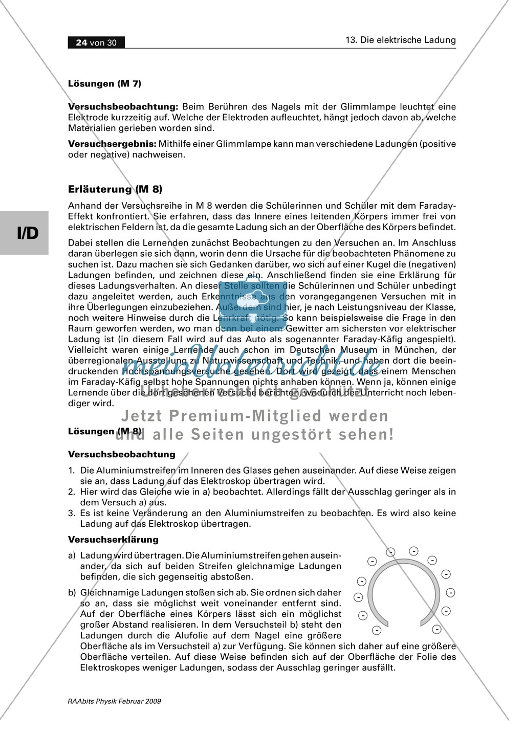 Die elektrische Ladung: Ladung sichtbar machen + Ladungsnachweis mit dem Elektroskop + Ladungsart Preview 6