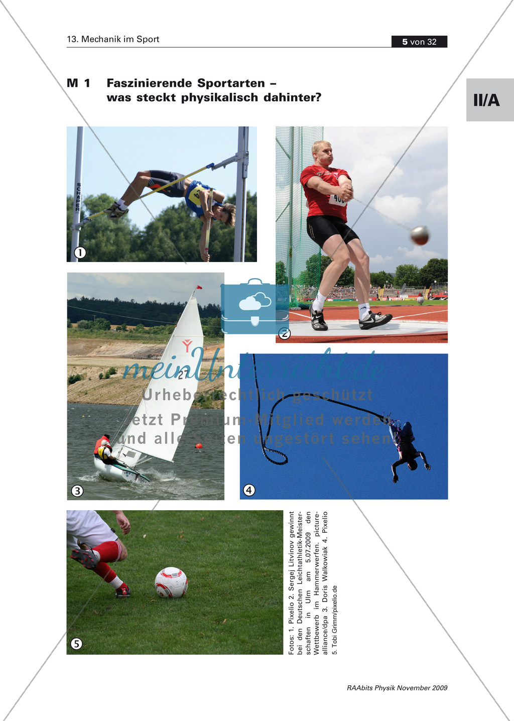 Mechanik im Sport: Physikalische Gesetze der Sportarten - Ein Einstieg Preview 3