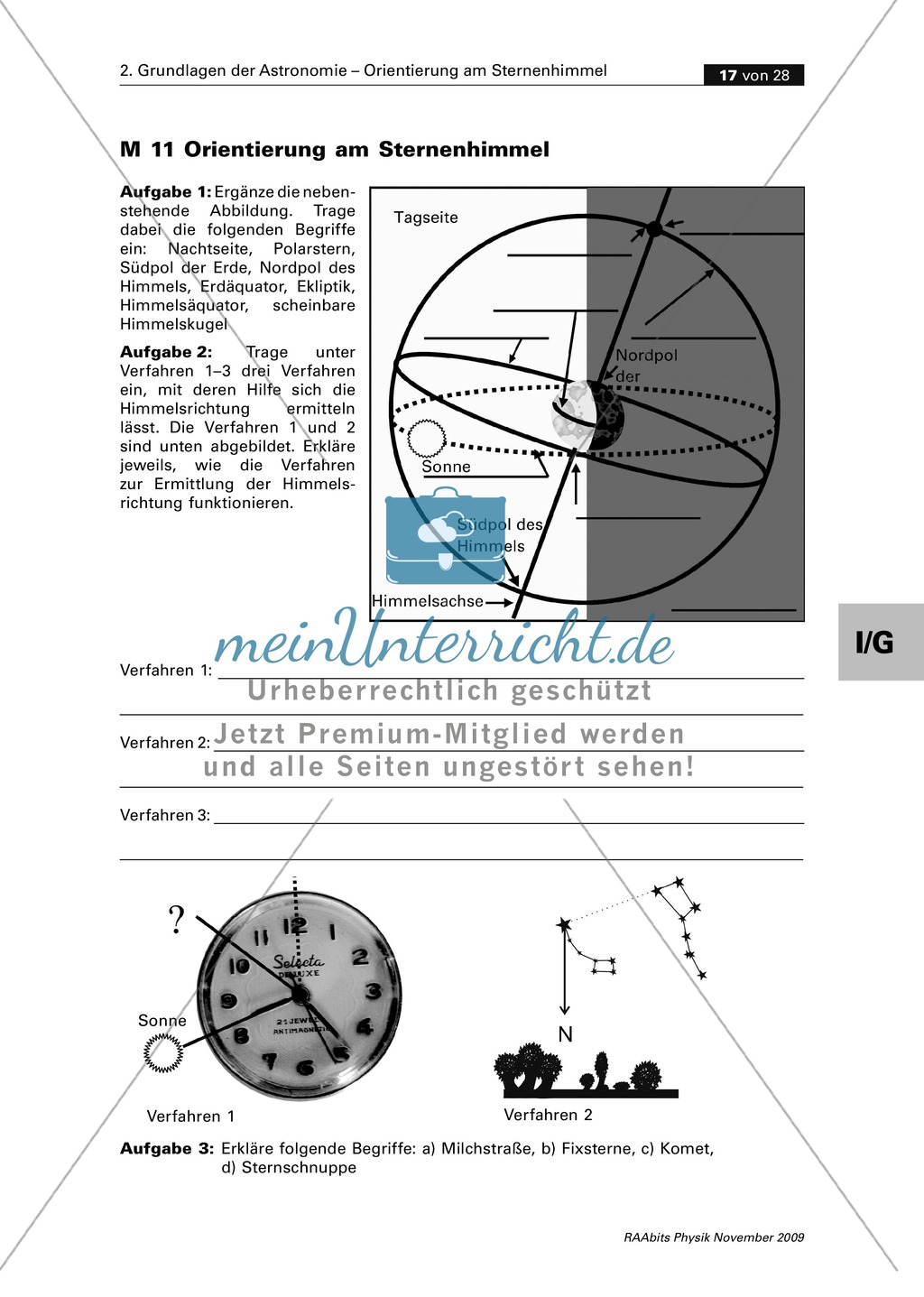 Orientierung am Sternenhimmel: Überblick Himmelsbeobachtungen Preview 1