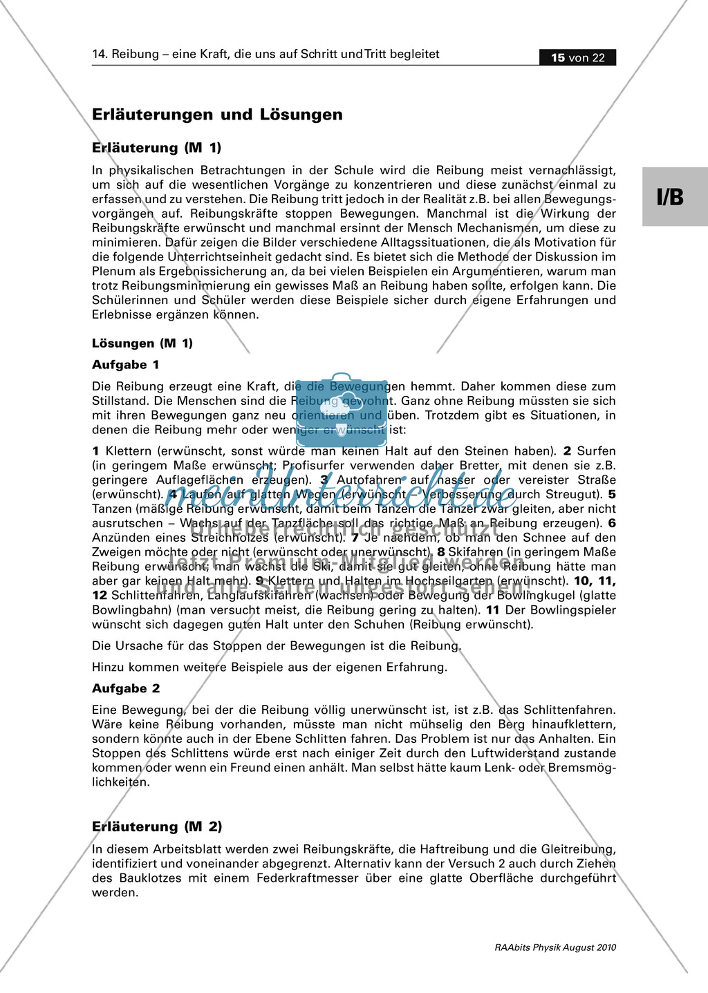 Reibung: Reibungsformen - Haften + Gleiten + Rollen Preview 4