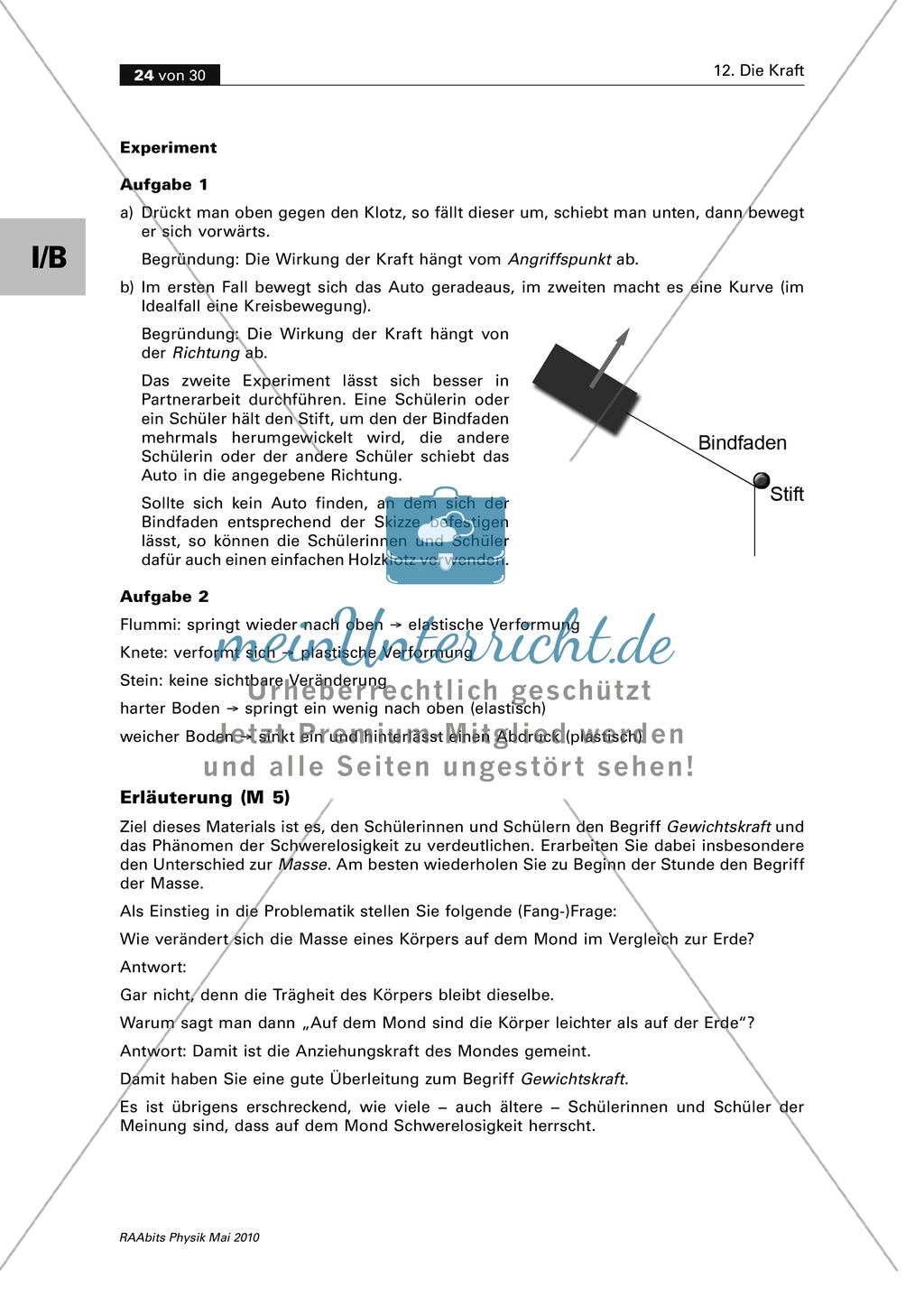 Die Kraft: Wirkung - Angriffspunkt + Richtung + Betrag Preview 5