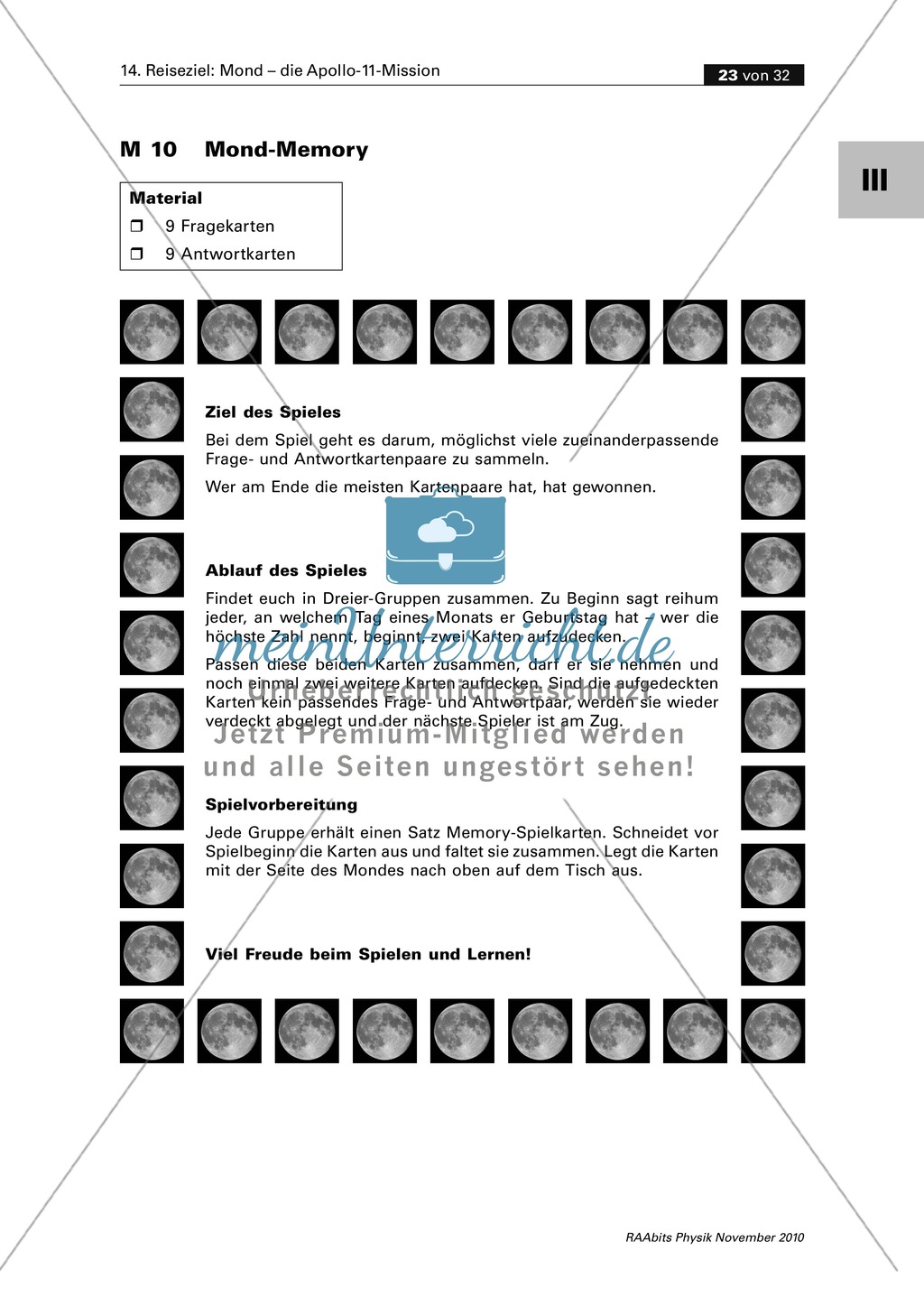 Der Mond - die Apollo-11-Mission: Vertiefung mithilfe eines Mond-Memory + Anagramm Preview 1