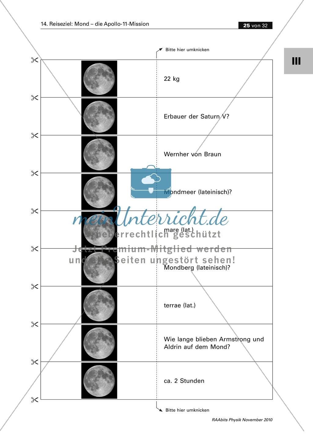 Der Mond - die Apollo-11-Mission: Vertiefung mithilfe eines Mond-Memory + Anagramm Preview 3
