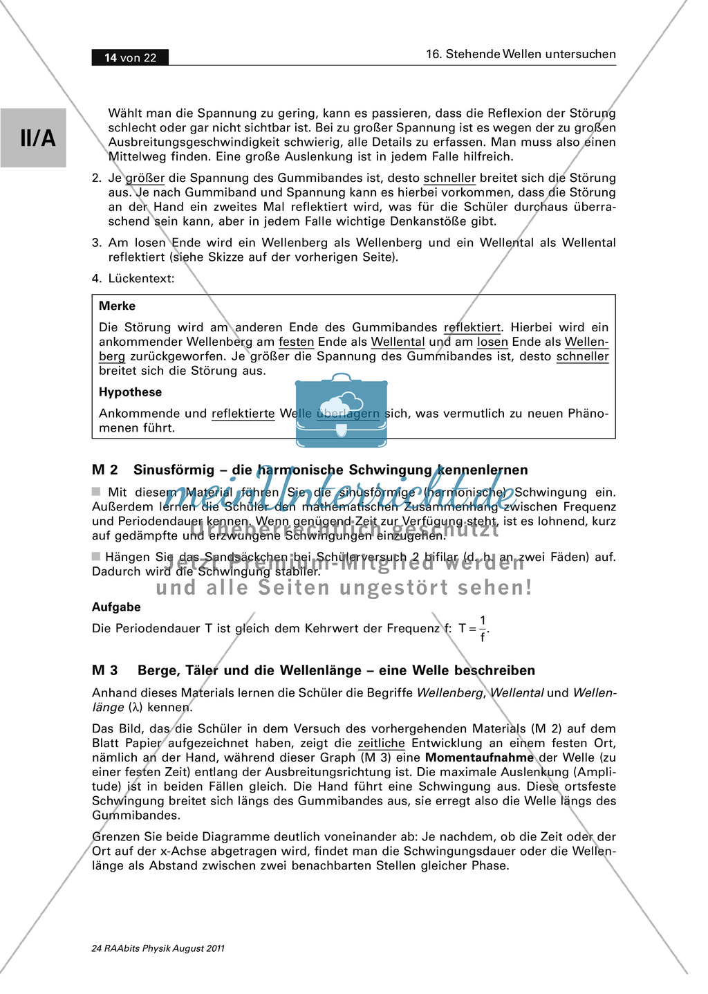 Stehende Welle: Charakterisierung einer Welle Preview 2