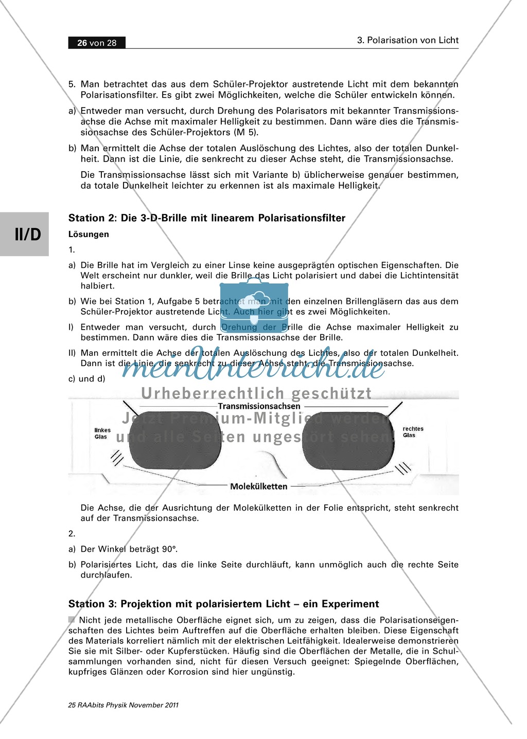 Polarisation von Licht: Polarisation durch Absorption - Das Gesetz von Malus + Experiment Preview 4