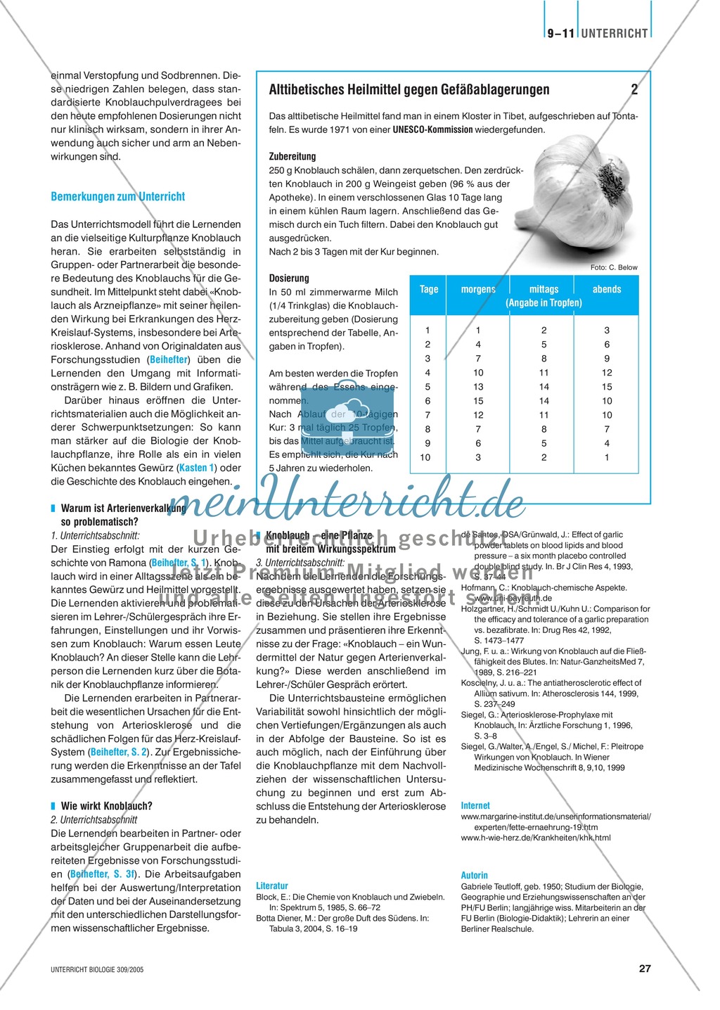 Arzneimittel: Das Wirkungsspektrum des Knoblauchs als Medizin. Mit didaktischen Erläuterungen. Preview 3