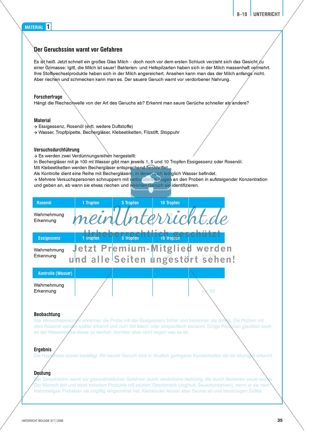 Erkundungen und Versuch zum Geruchssinn Preview 4