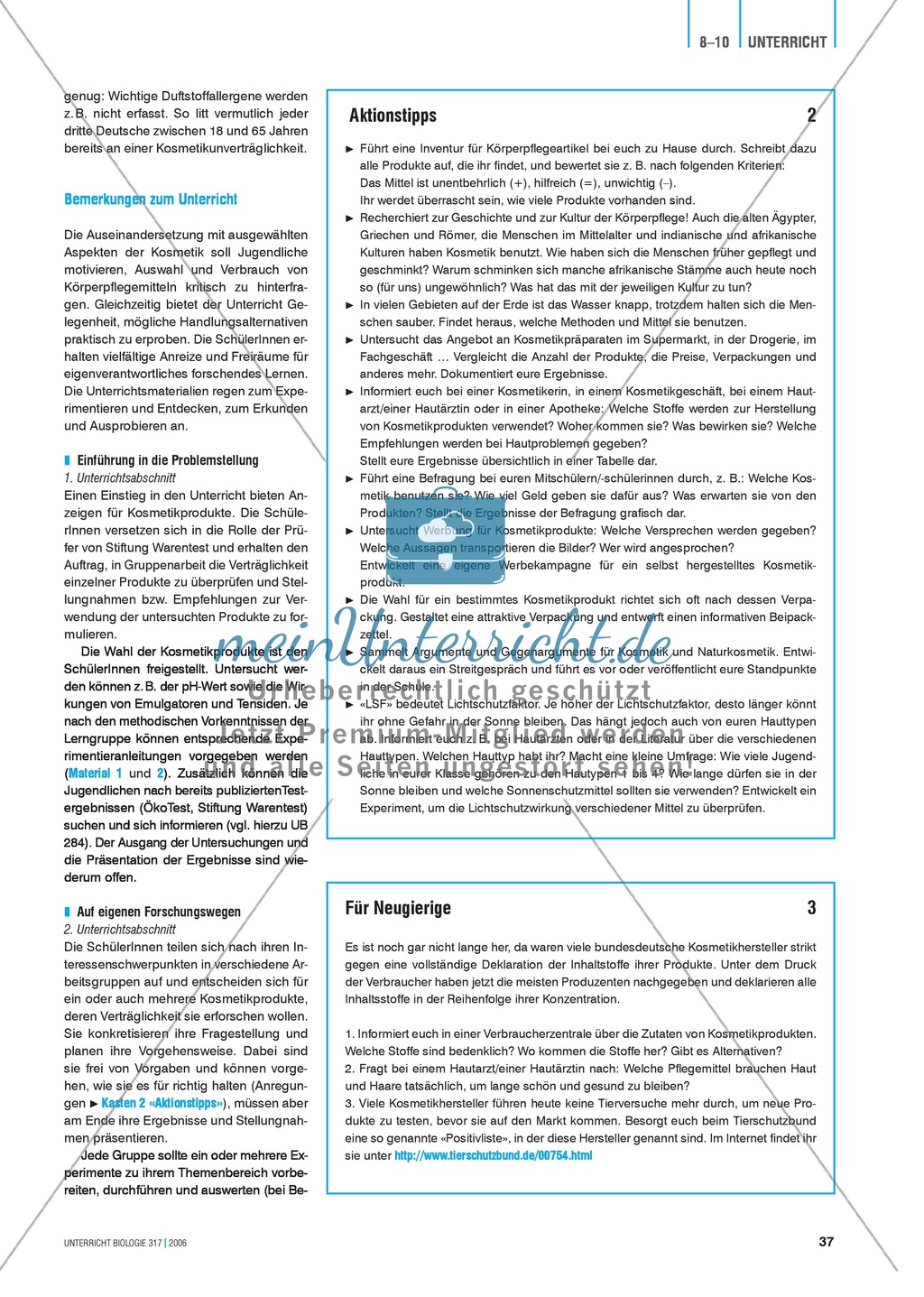 Forschendes Lernen rund um das Thema Schönheit Preview 2