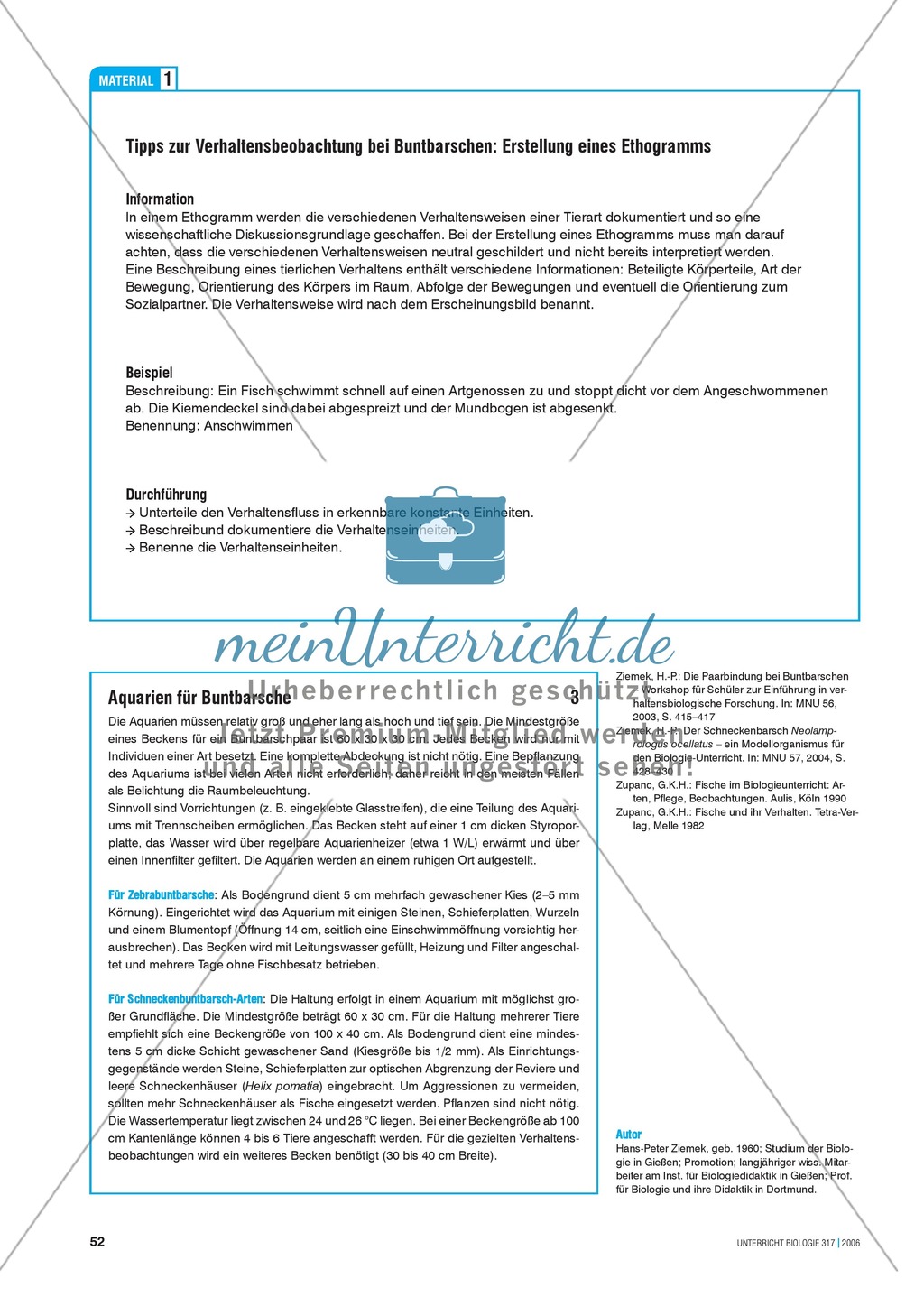 Methodische Grundlagen der Verhaltensbiologie am Beispiel von Buntbarschen Preview 3