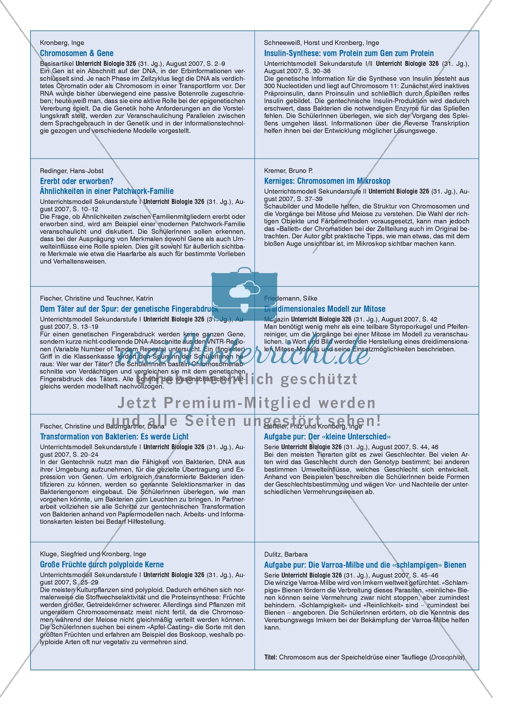 Insulin-Synthese: Vom Protein zum Gen zum Protein Preview 8