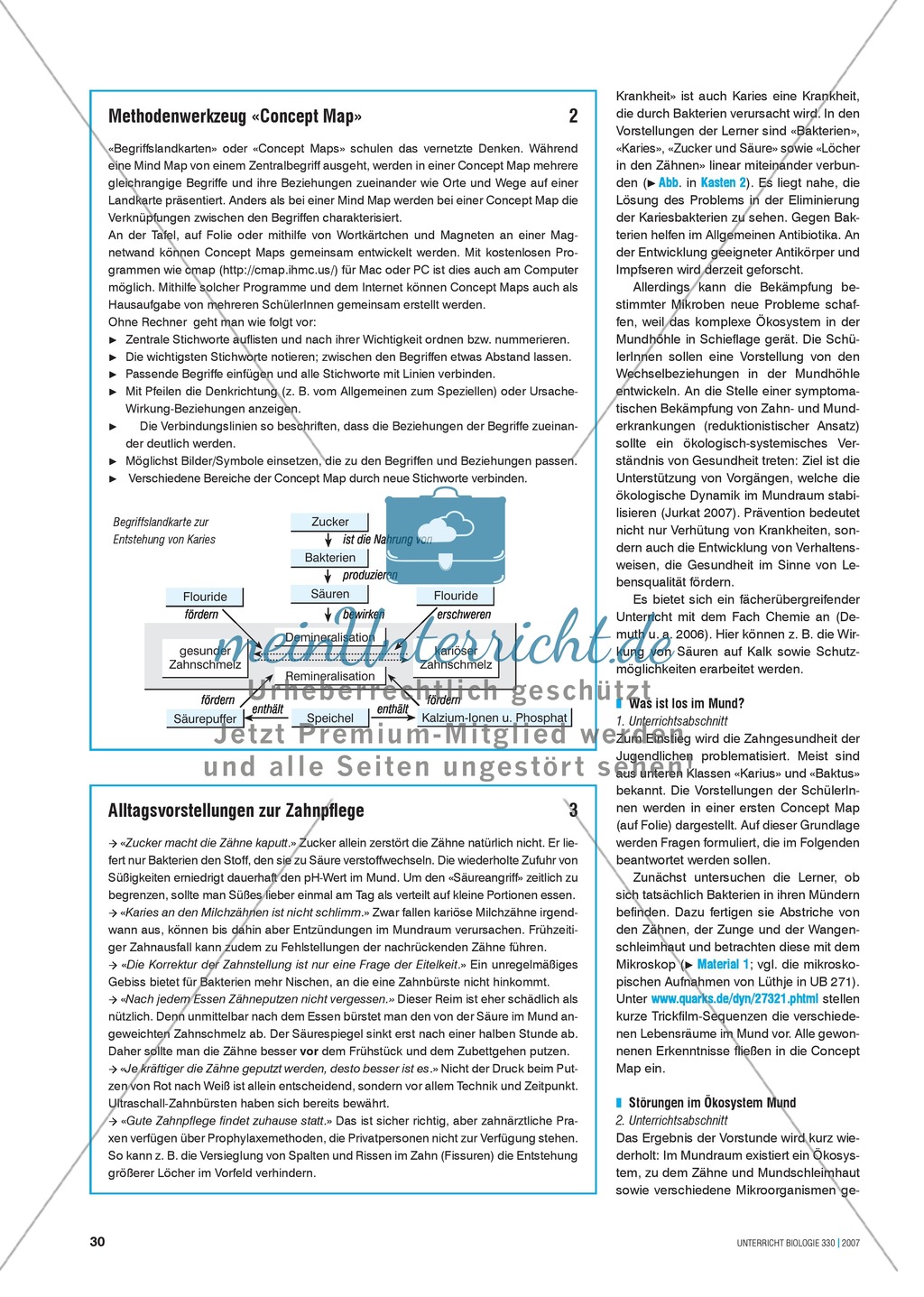 Gesundheit: Dentale Fitness - das Ökosystem Mundhöhle - Info-Text und Aufgaben Preview 2