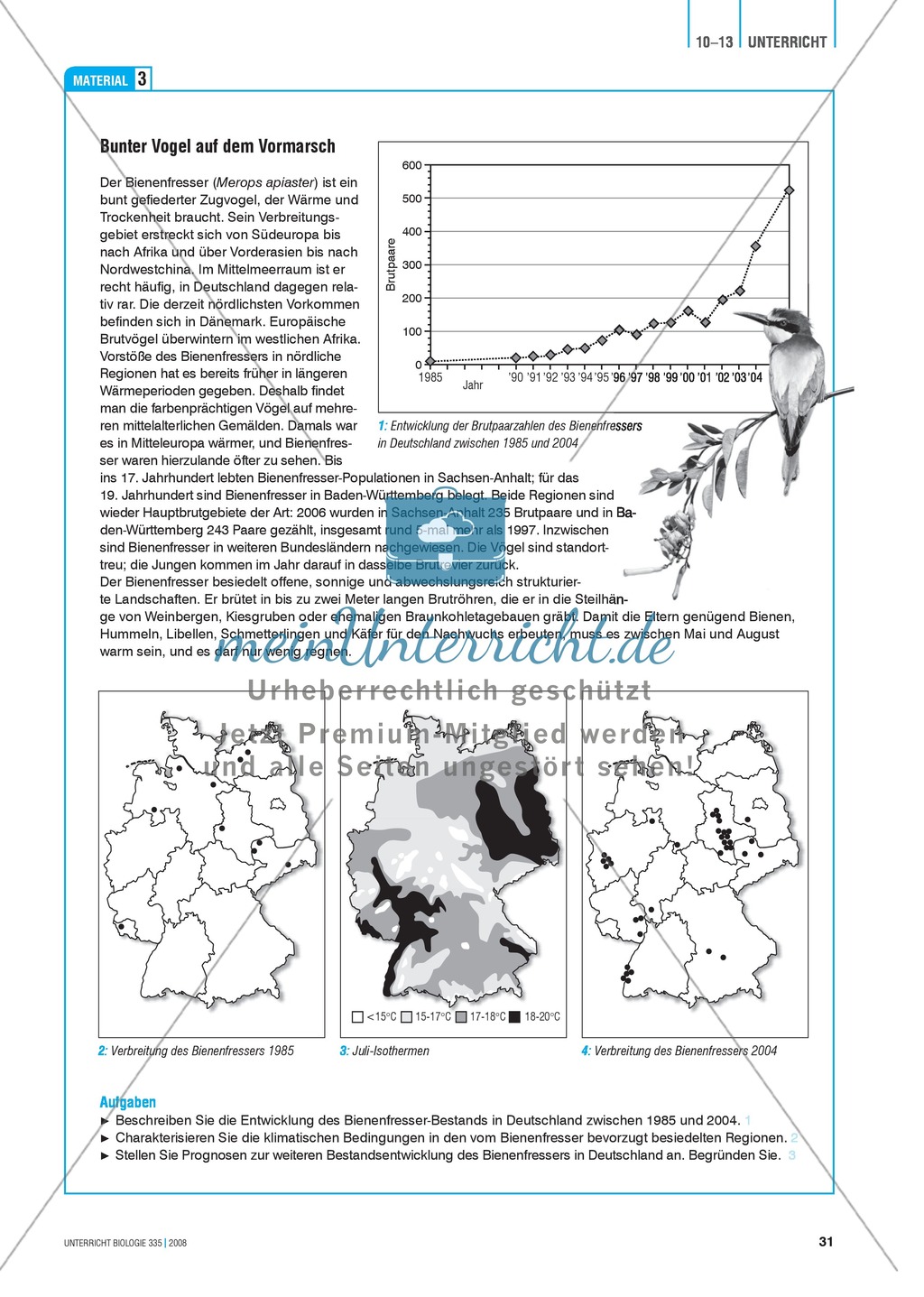 Klimawandel und Vogelzug: Der Einfluss von Klimaveränderungen auf das Verhalten von Vögeln - Info-Text und Aufgaben Preview 6