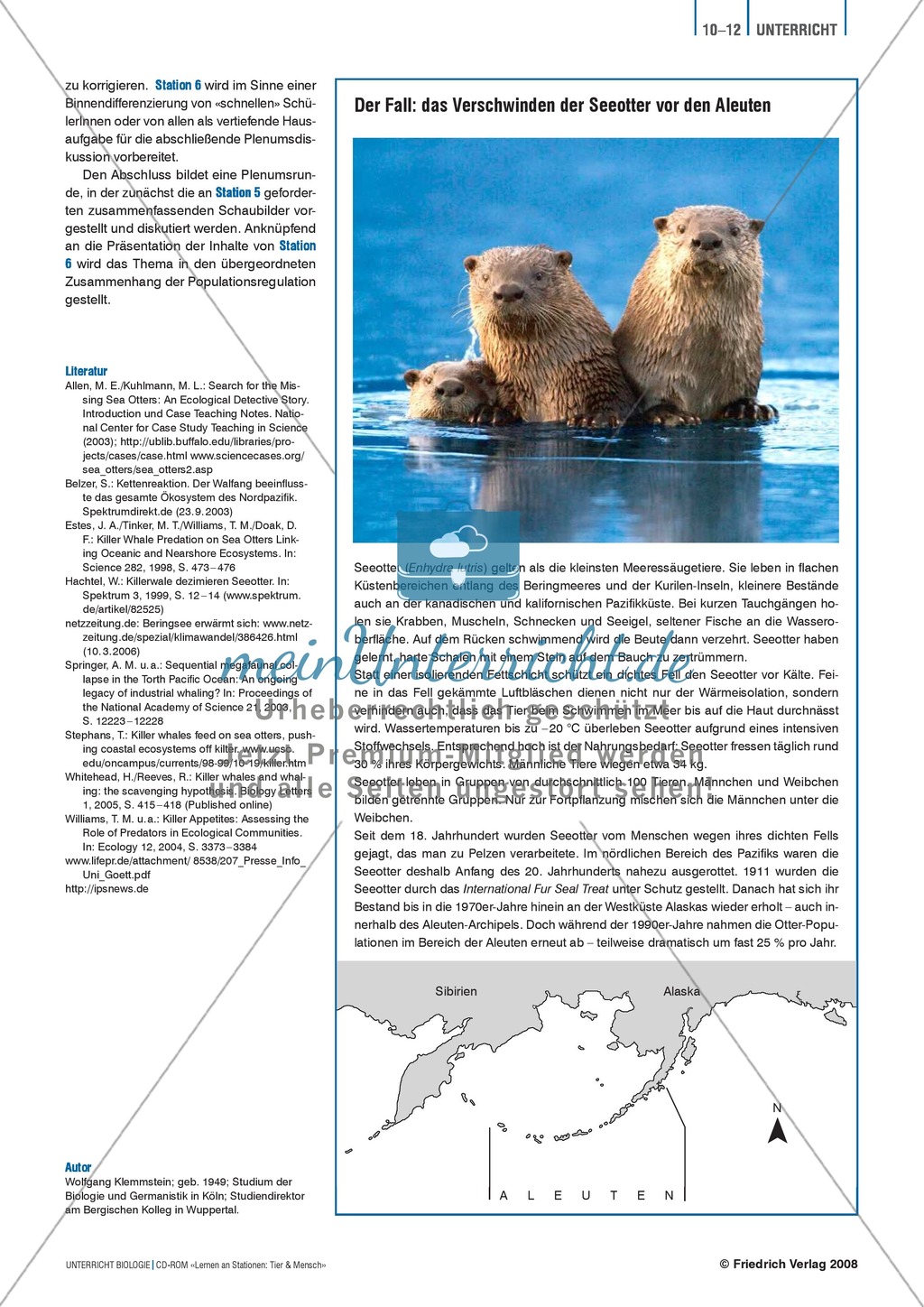 Tier und Mensch: Räuberische Übergriffe - Populationsregulation der Seeotter vor den Aleuten Preview 4