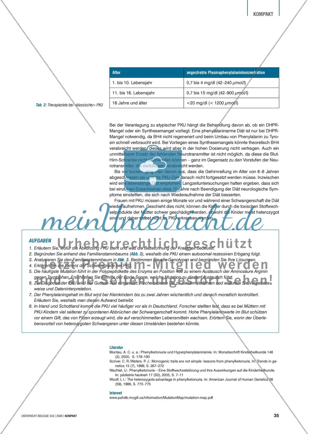 Genetik: Untersuchung erblich bedingter Erkrankungen der Leber am Beispiel der Phenylketonurie Preview 5