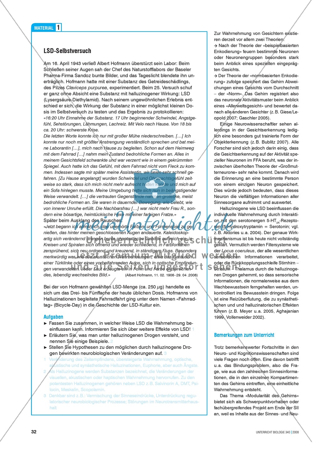 Kompartimentierung: Vernetzung im Gehirn - Gesichtserkennung durch Neuronen Preview 2