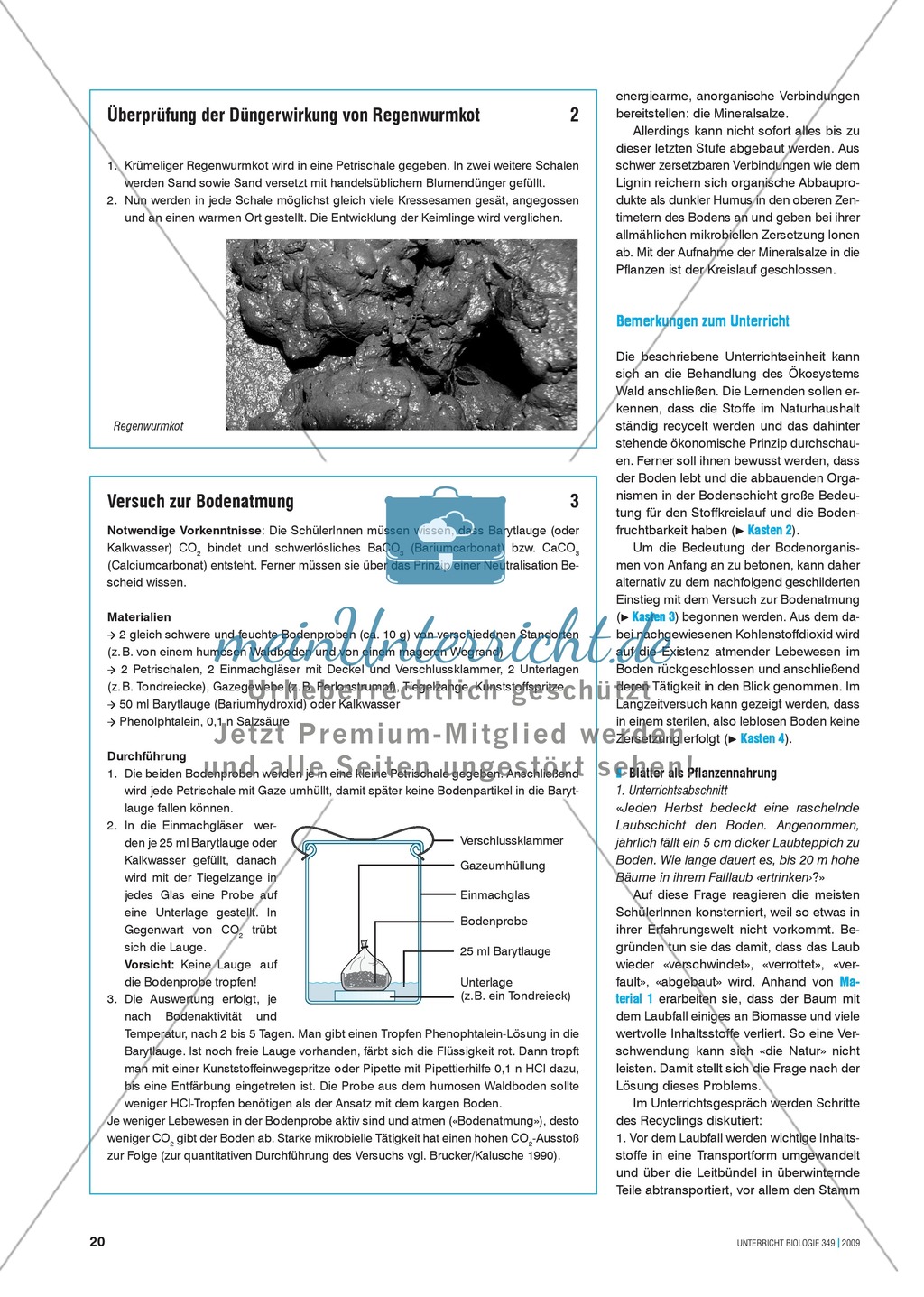Recycling im Untergrund: Versuch und Gedankenexperiment zur Zersetzung verschiedener organischer Stoffe am Boden Preview 4