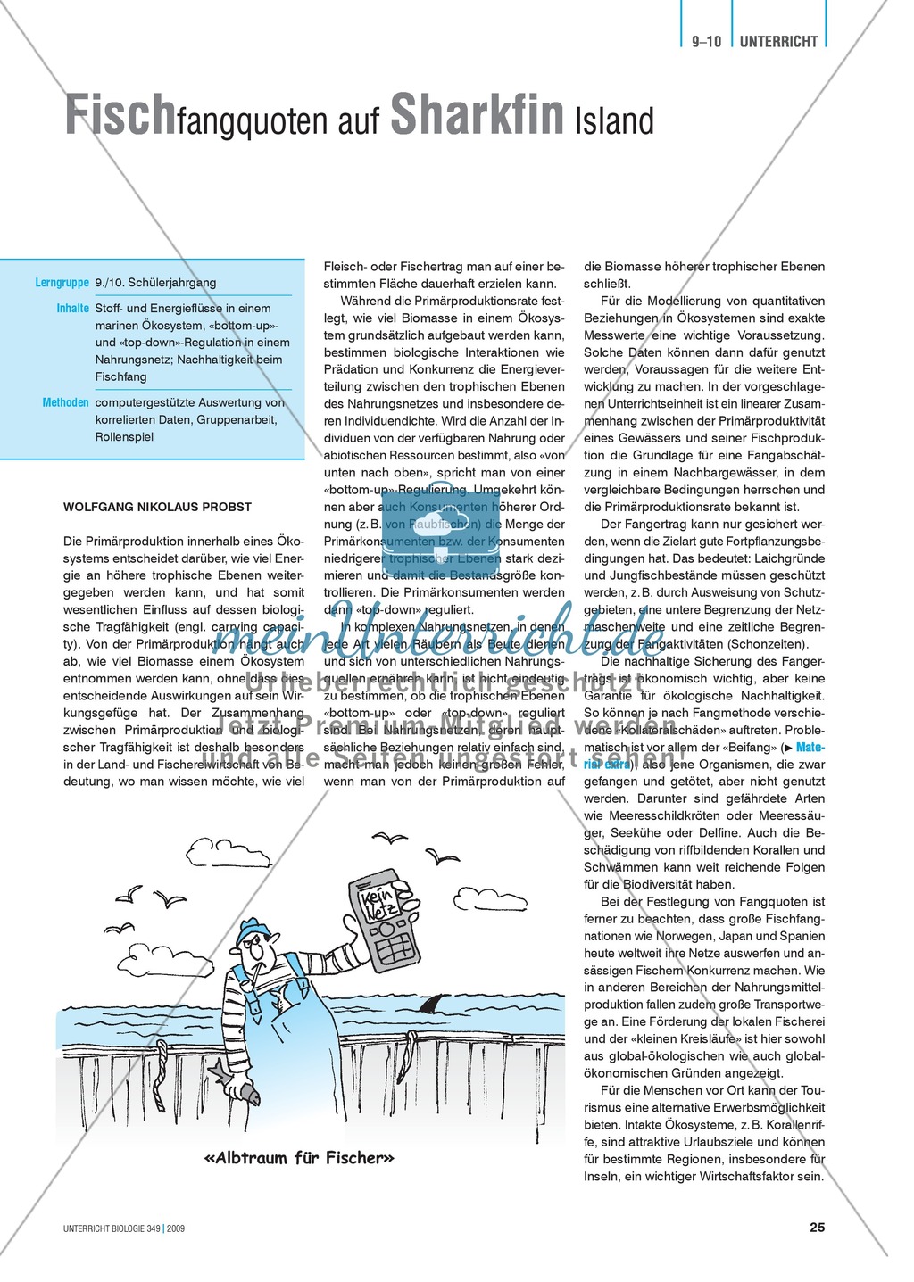 Stoff- und Energieflüsse in einem marinen Ökosystem entdecken und verstehen am Beispiel von Fischfang Preview 1