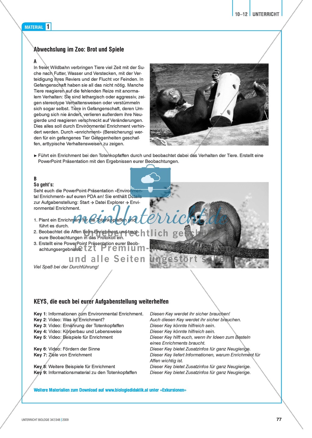 Lernen im Zoo: Hinweise zur Binnendifferenzierung mit Hilfe von PDAs und Keys Preview 5