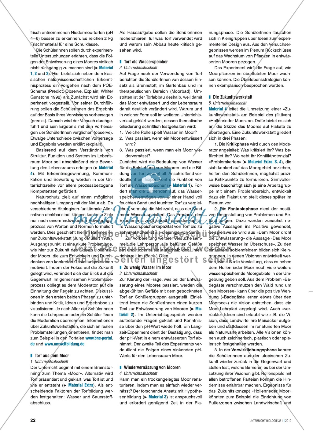 Das Ökosystem Moor: Hydrochemische Bedingungen verstehen und die Folgen einer Entwässerung abschätzen Preview 2