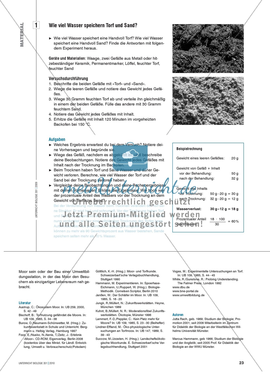 Das Ökosystem Moor: Hydrochemische Bedingungen verstehen und die Folgen einer Entwässerung abschätzen Preview 3