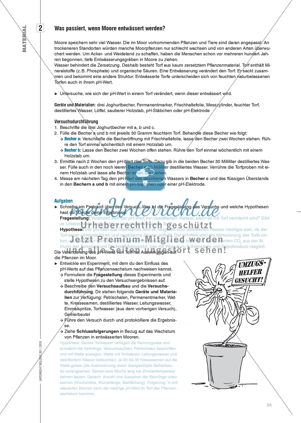 Das Ökosystem Moor: Hydrochemische Bedingungen verstehen und die Folgen einer Entwässerung abschätzen Preview 4