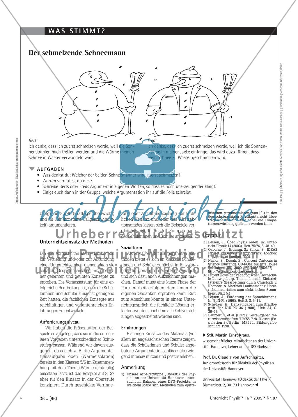 Physikalisch argumentieren lernen - Methoden zur Förderung der diskursiven Kompetenz Preview 5