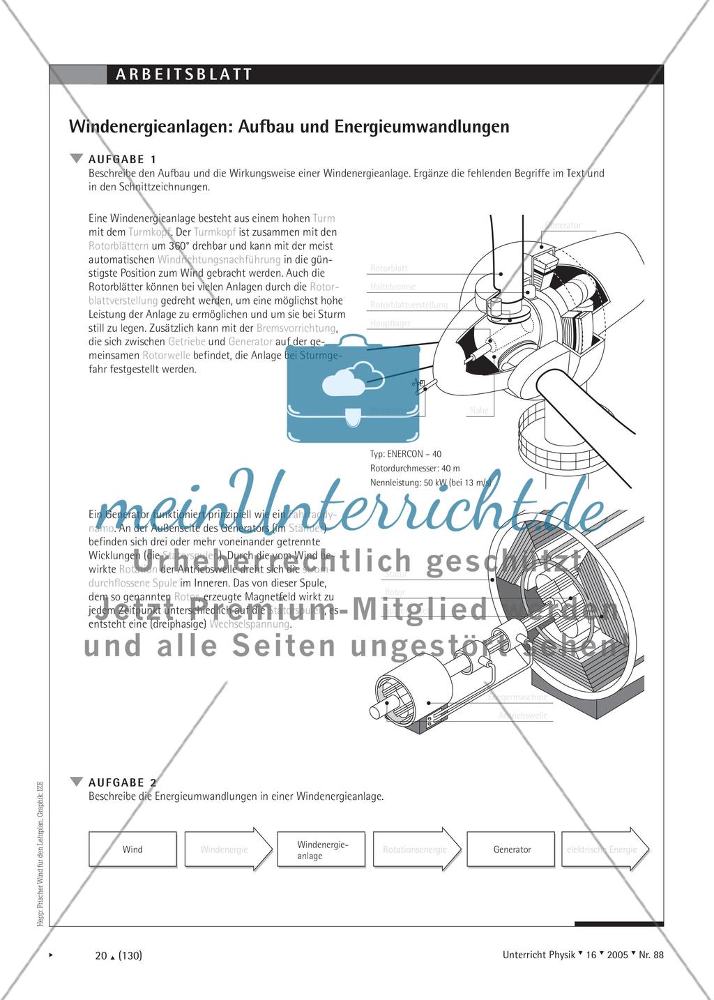 Frischer Wind für den Lehrplan - Vorschläge zur Behandlung des Themas Windenergie im Physikunterricht Preview 5