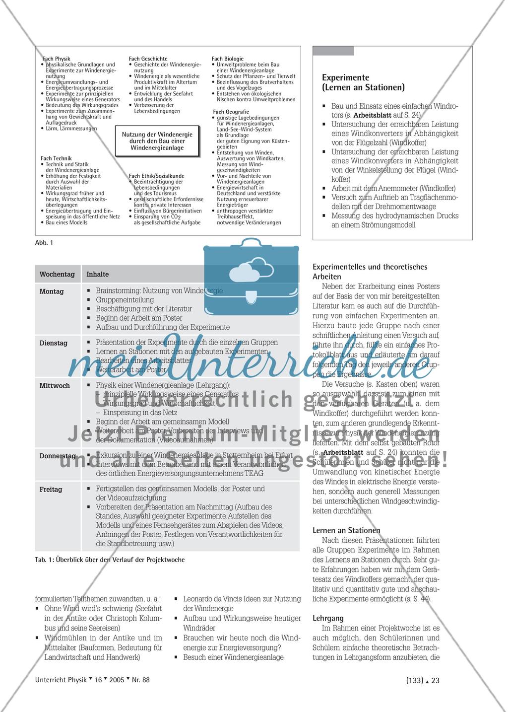 Mehr als Physik - Fächerverbindender und projektorientierter Unterricht zum Thema Windenergie Preview 2