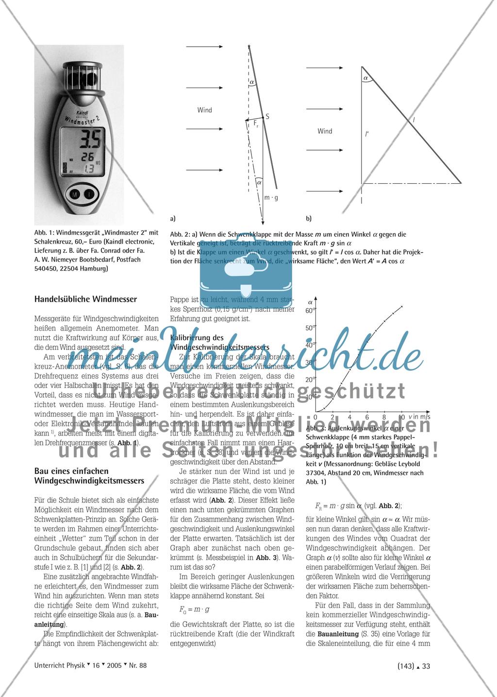 Windgeschwindigkeitsmesser selbst gebaut - Einfache Geräte zur Bestimmung der Windgeschwindigkeit Preview 2