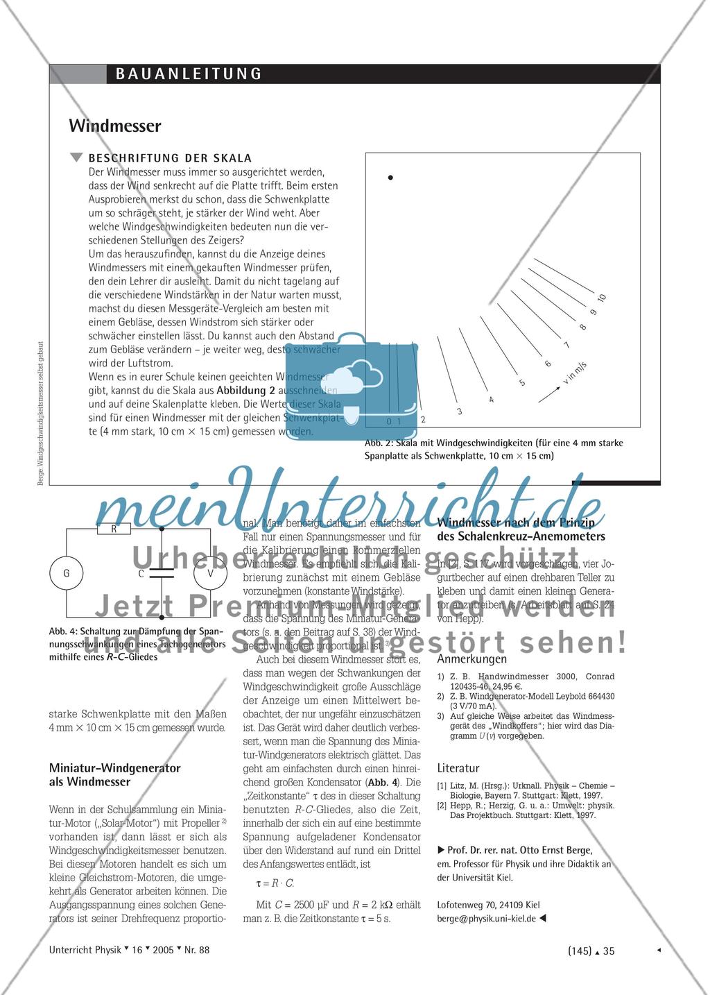 Windgeschwindigkeitsmesser selbst gebaut - Einfache Geräte zur Bestimmung der Windgeschwindigkeit Preview 4
