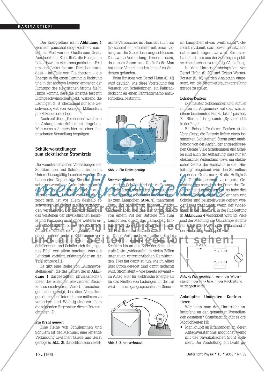 Der einfache elektrische Stromkreis - Fachliche Sicht und Schülervorstellungen Preview 2