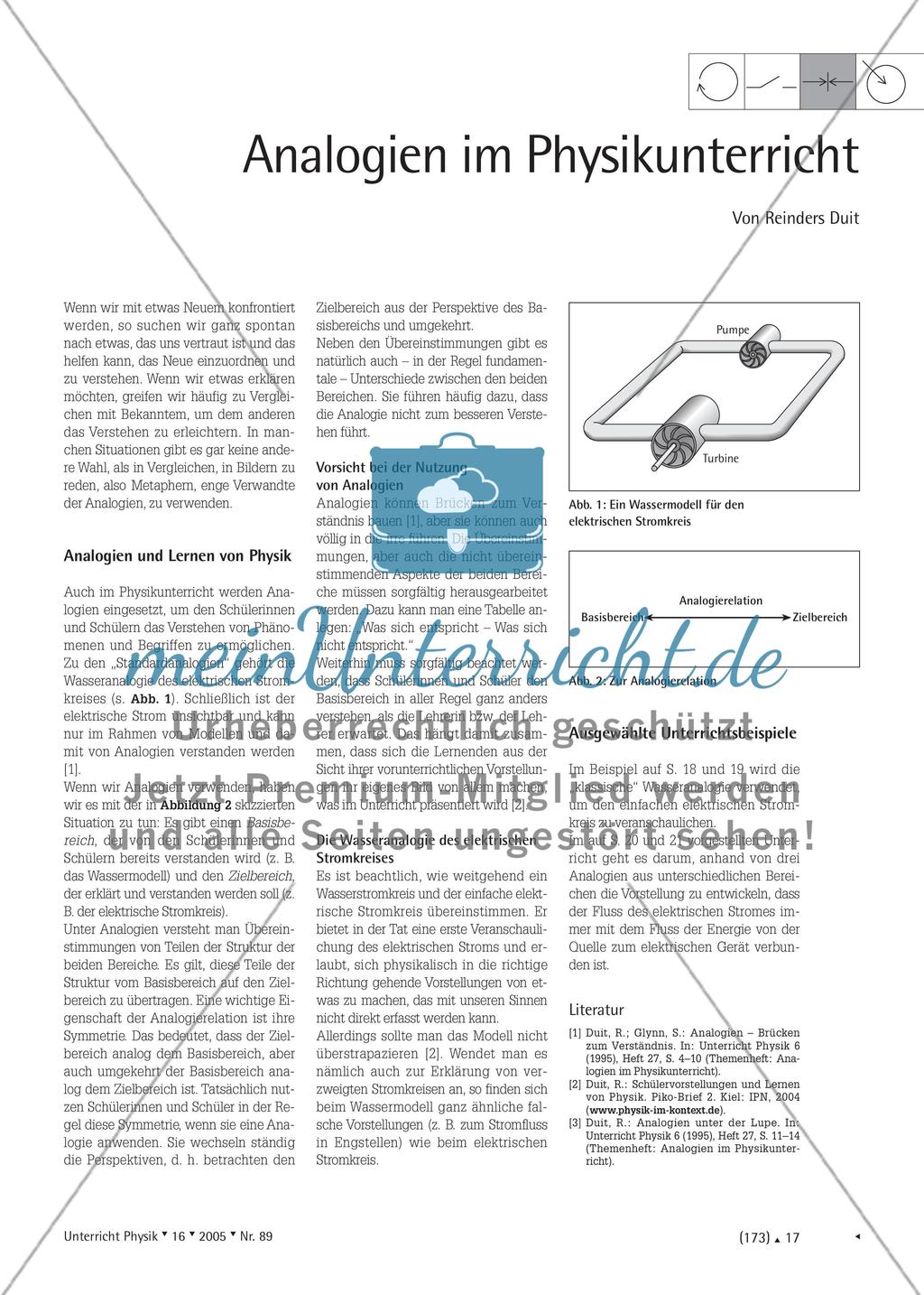 Analogien im Physikunterricht Preview 1